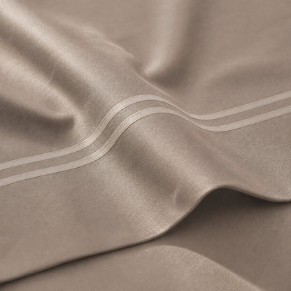Duvet cover and pillowcase(s) set - 100% cotton sateen TC200 - Nîmes - taupe
