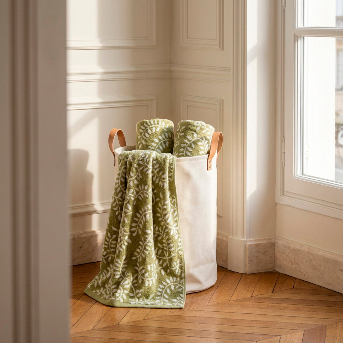 Bath towel combed cotton Jacquard YD - Souverain - 2 x (70 x 130 cm)