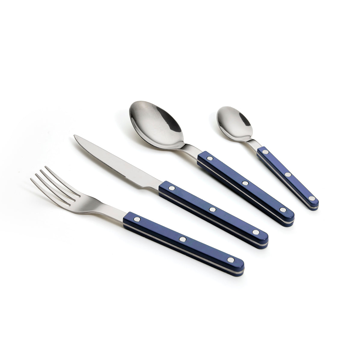 Cutlery box in stainless steel - Remi - Blue - 48 pieces Default Title