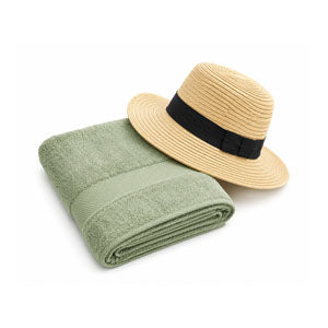 Set maxi bath towel + beach hat Sérénité
