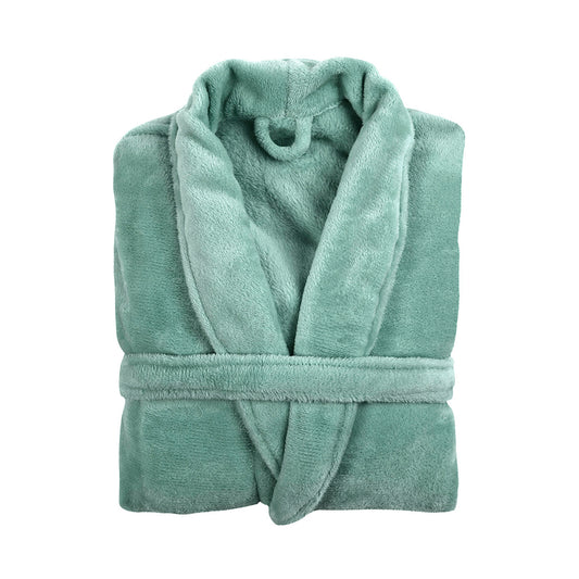 Dressing gown polyester - Uni Green