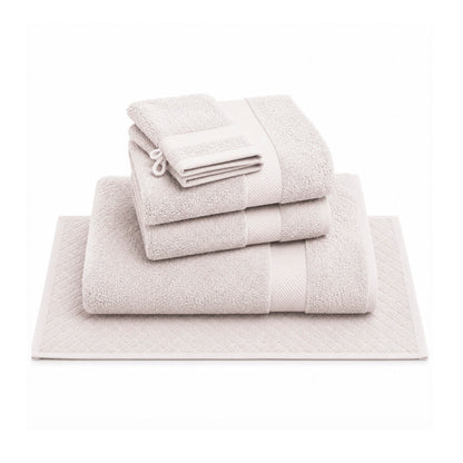 Complete bath linen set combed cotton - Sérénité - 6 pieces Sand