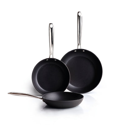 Set of 3 frypans 20 + 24 + 28 cm - Black