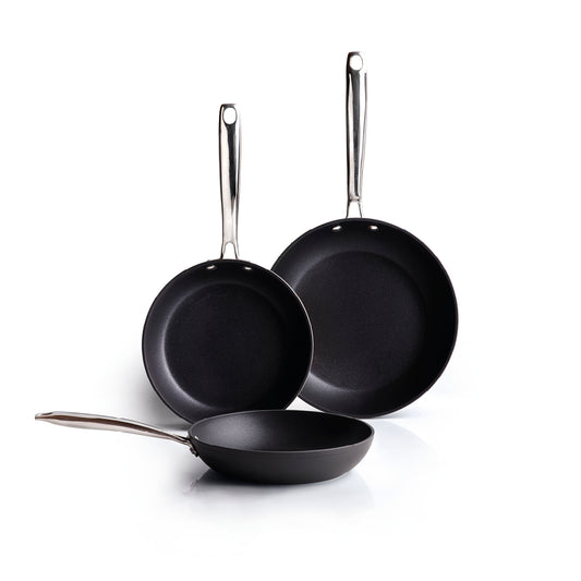 Set of 3 frypans 20 + 24 + 28 cm - Black