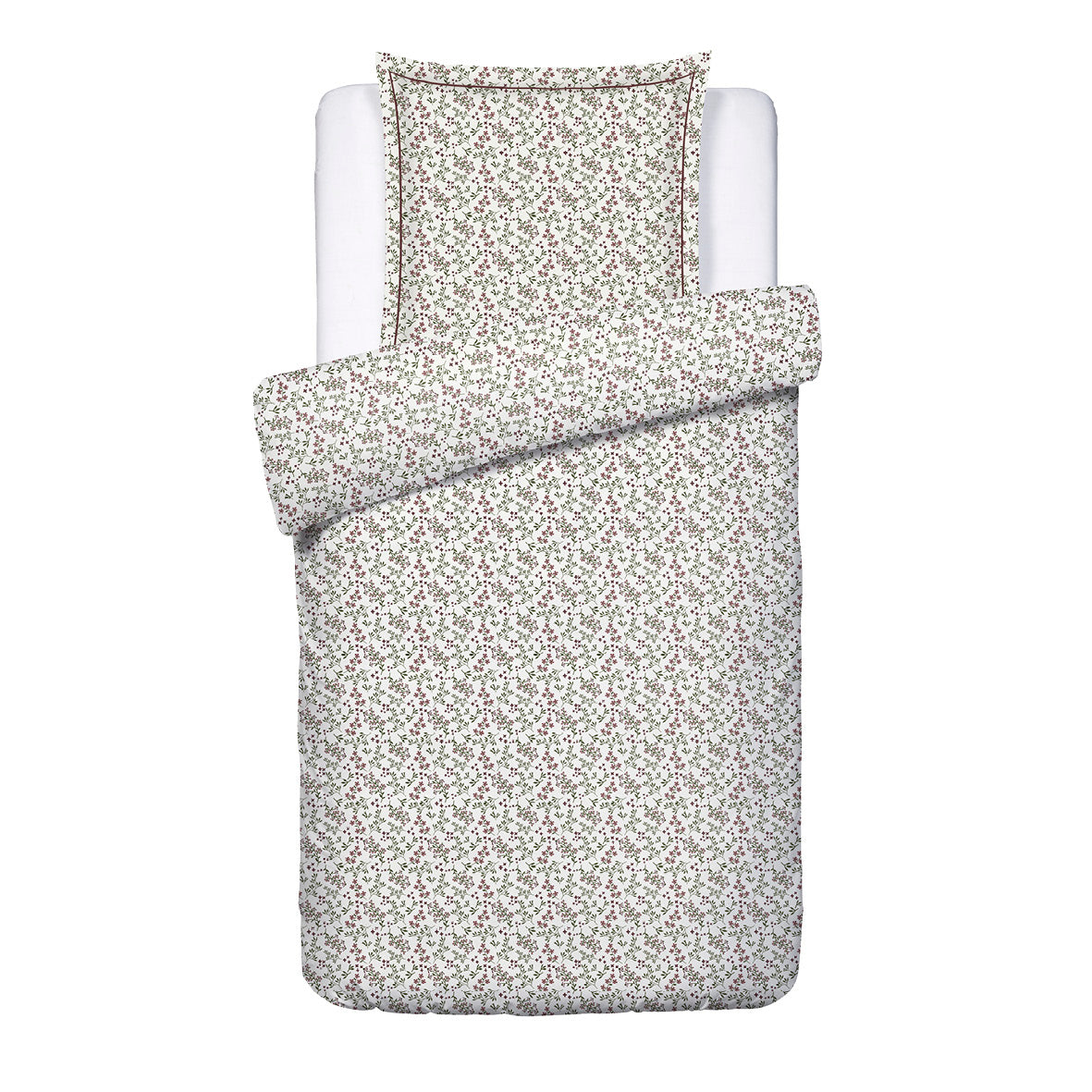 Duvet cover + pillowcase cotton satin - Brin de campagne Beige