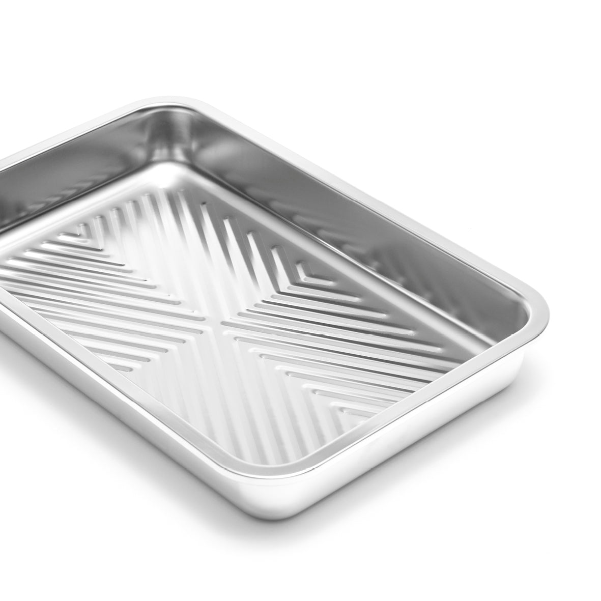 Set of 6 stainless steel containers with lid - silver