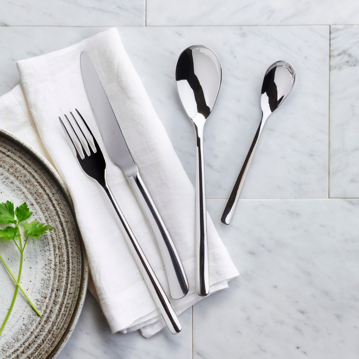 Cutlery box in stainless steel - Horizon - Silver -24 pieces