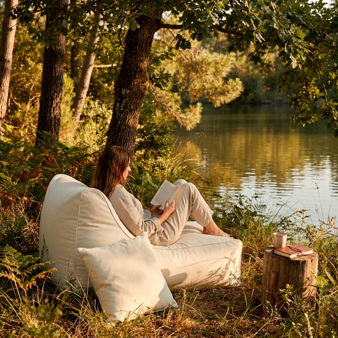 Cushion cover outdoor - Sonora Off-white - Off-white - 2 x (45 x 45 cm)