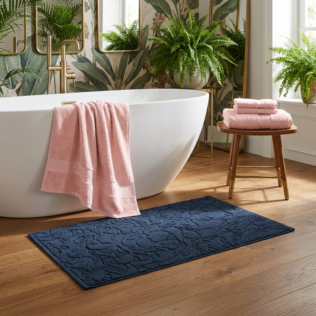 Complete bath linen set combed cotton - Azur