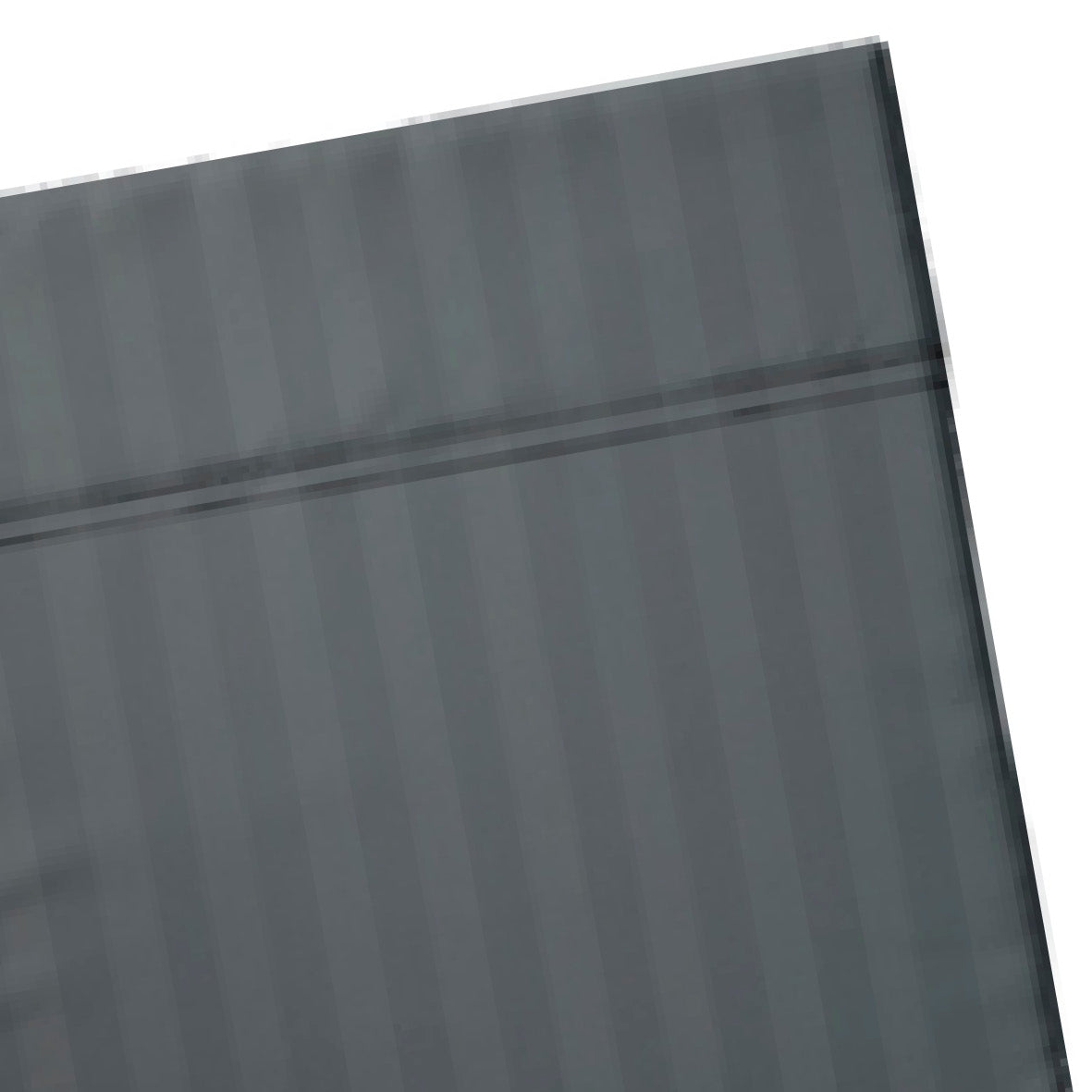 Flat sheet cotton satin - Dobby stripe woven Graphite