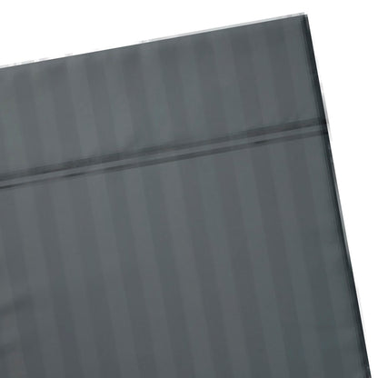 Flat sheet cotton satin - Dobby stripe woven Graphite