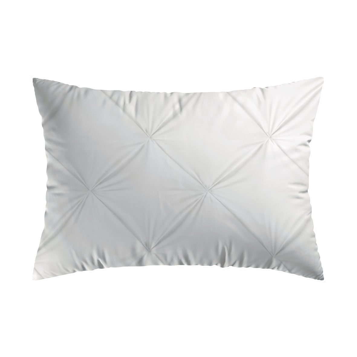 Pillowcase cotton satin pleated - Freesia White
