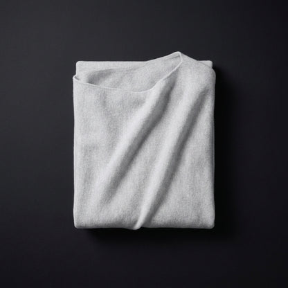 Cashmere poncho - Light grey