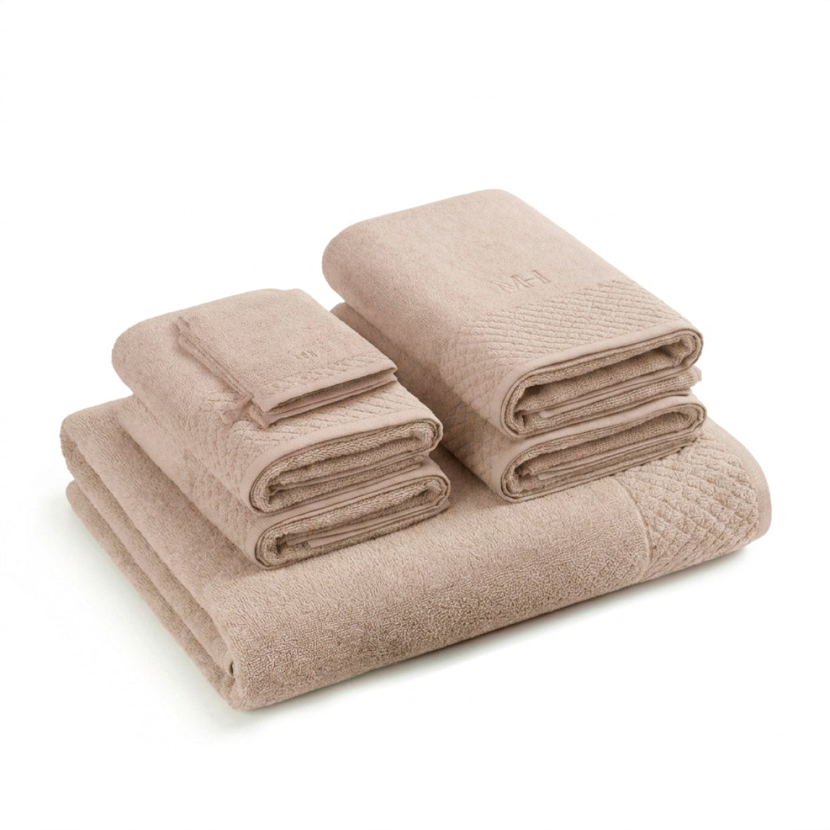 Complete bath linen set combed cotton LT - Eden - 7 pieces