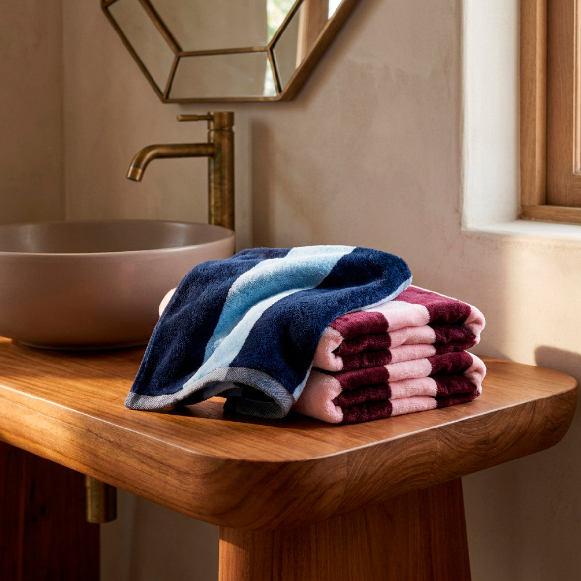 Hand towel cotton velvet - Cadence - 2 x (50 x 90 cm)