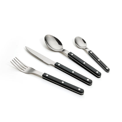 Cutlery box in stainless steel - Remi - Black - 48 pieces Default Title