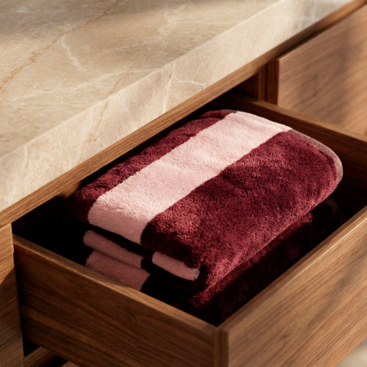Hand towel cotton velvet - Croisière - 2 x (50 x 90 cm)