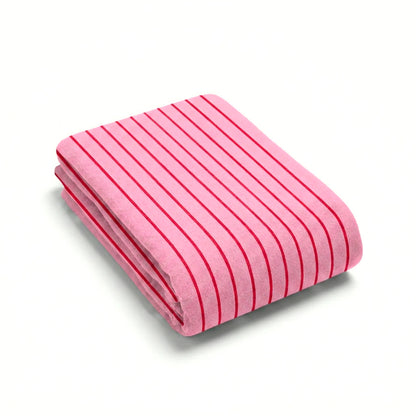Beach towel cotton velvet - Livia Pink / Burgundy - 90 x 180 cm