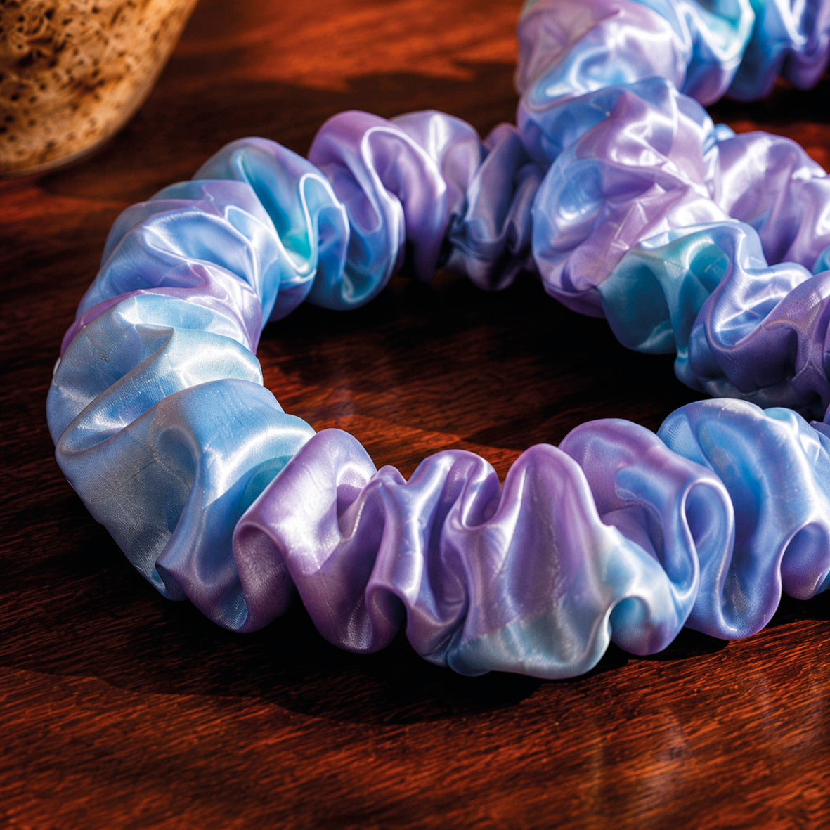 Set of 3 skinny scrunchies silk - Néora Dream - D 6 cm