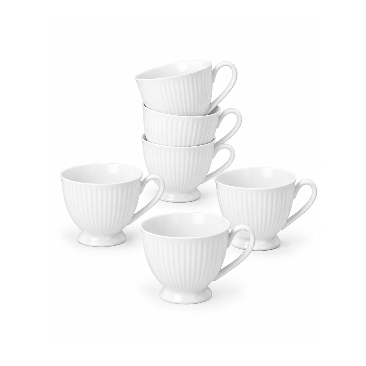Set of 6 coffee cups - Lys White Default Title