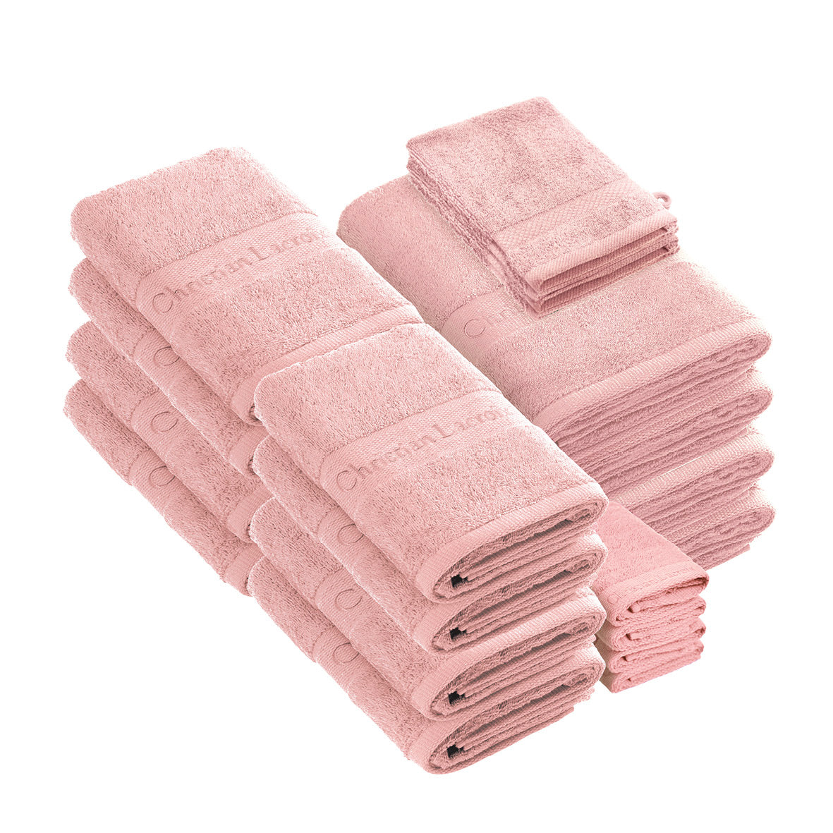20-piece bath linen set - 100% combed cotton 570 gsm - Azur