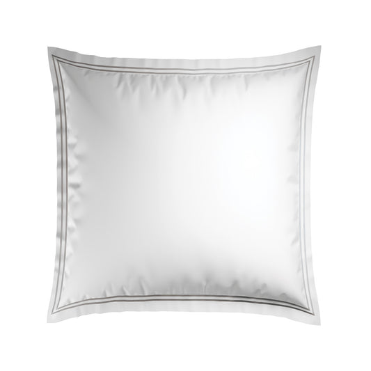2 pillowcases - 100% cotton sateen TC200 - Nîmes - grey / white