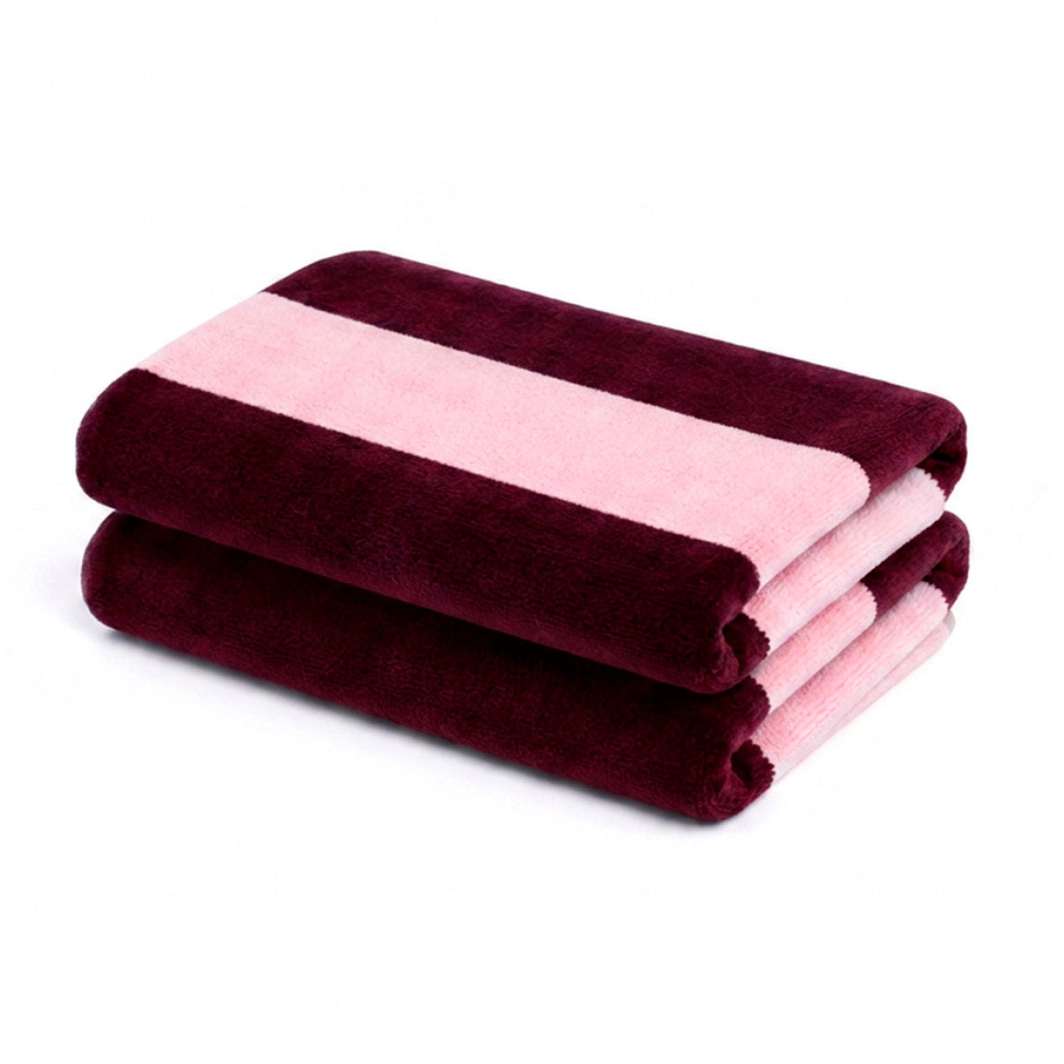 Bath towel cotton velvet - Lignage - 2 x (70 x 135 cm)