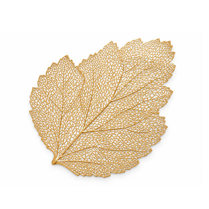 PVC placemat with leaf pattern - Gold Default Title