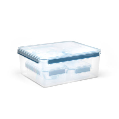 Set of 10 plastic containers with lid