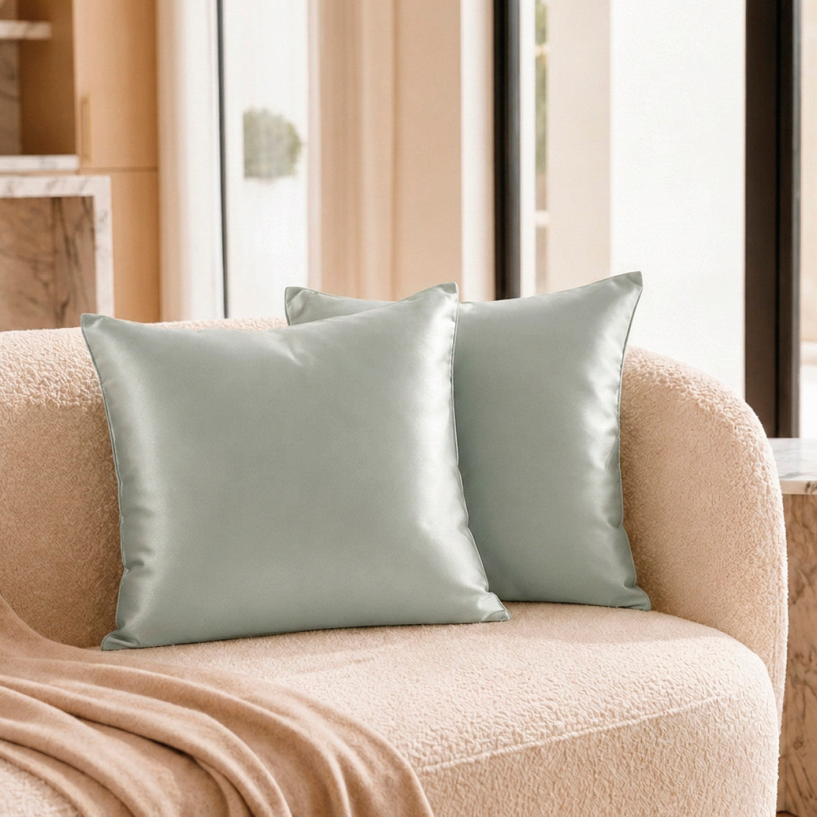 Pillowcase silk - Lunéia Sage green