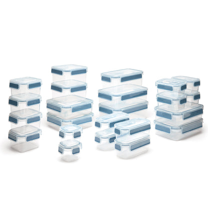 Set of 25 plastic containers with lid