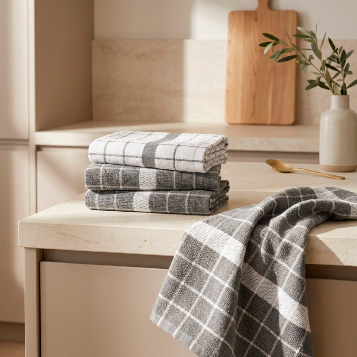 Kitchen towel combed cotton ZT - Maillon - 4 x (45 x 70 cm)