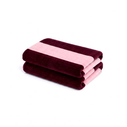 Hand towel cotton velvet - Lignage - 2 x (50 x 90 cm)