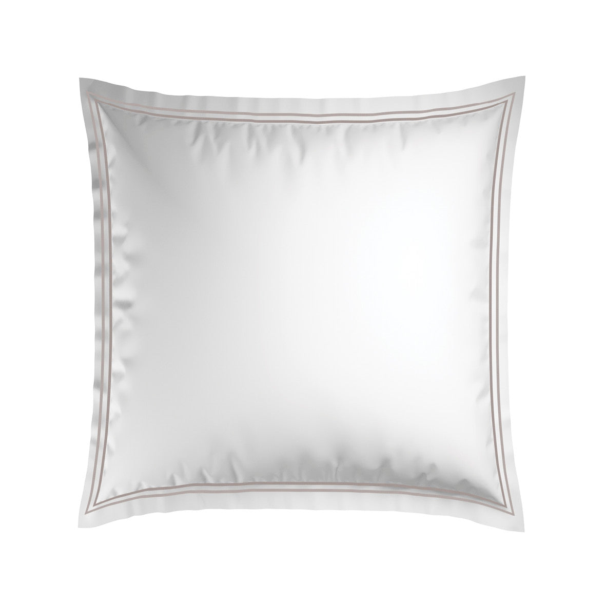 2 pillowcases - 100% cotton sateen TC200 - Nîmes - taupe / white
