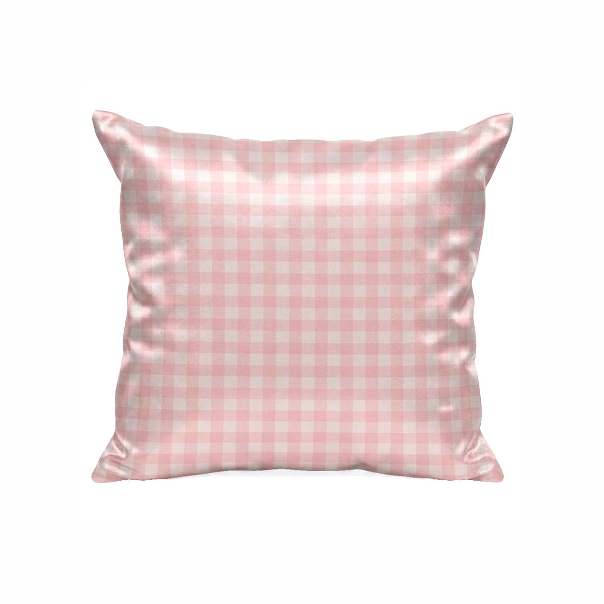 Pillowcase silk - Nuit de soie Pink gingham