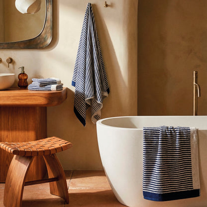 Bath towel combed cotton Jacquard YD - Océan - 2 x (70 x 140 cm)