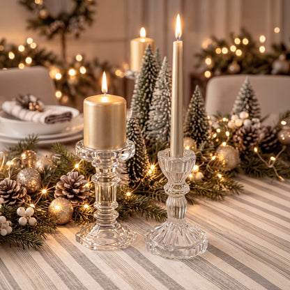 Glass candle holder - Transparent