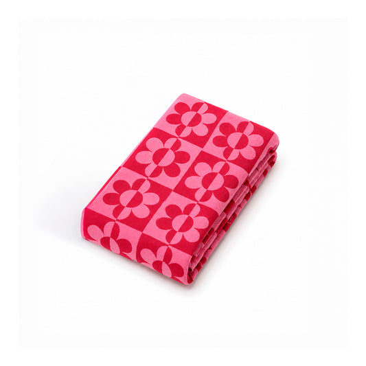 Beach towel cotton velvet - Astra Pink / Burgundy