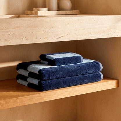 Bath towel cotton velvet - Croisière - 2 x (70 x 135 cm)