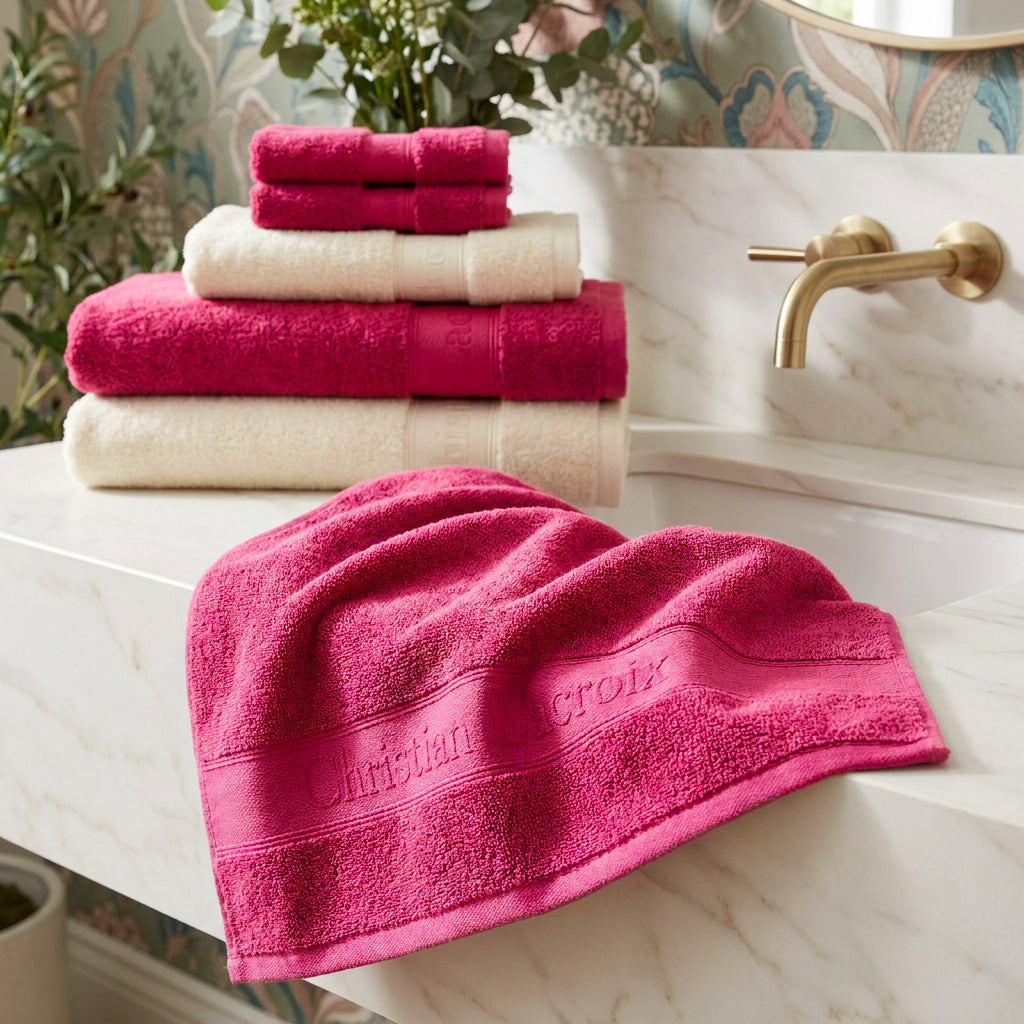 Complete bath linen set combed cotton - Azur - 14 pieces