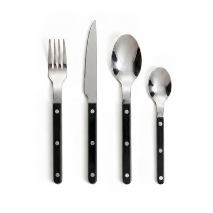 Cutlery box in stainless steel - Remi - Black - 48 pieces