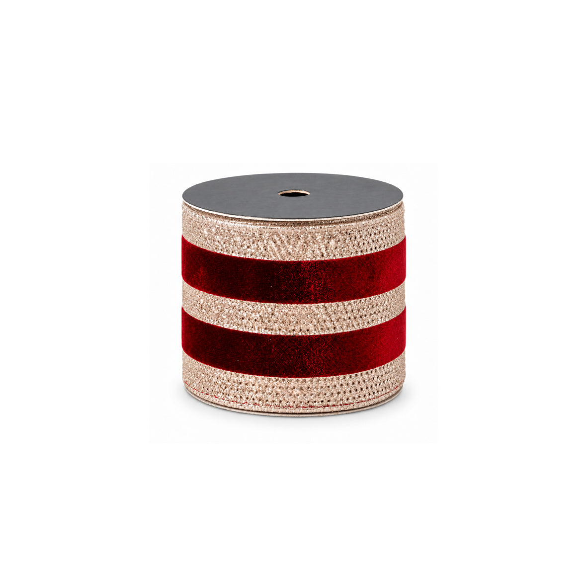 Decorative ribbon on a spool - Red/champagne Default Title