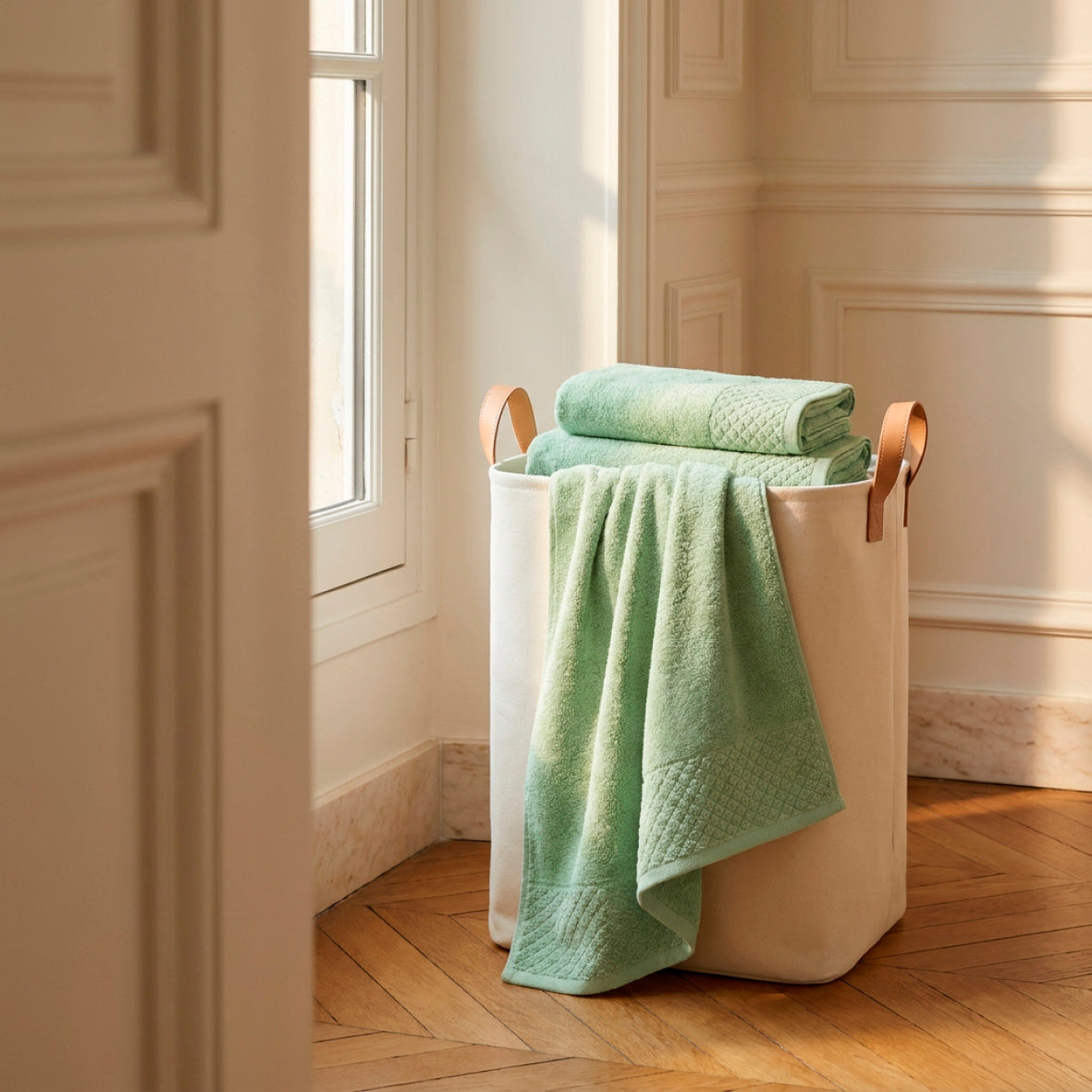 Complete bath linen set combed cotton LT - Eden - 7 pieces