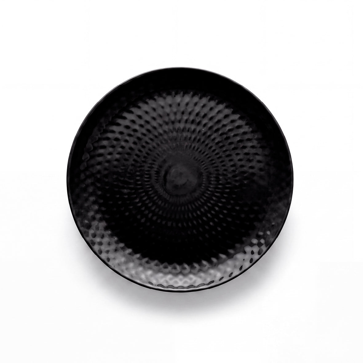 18-piece dinnerware set - Hammered Black - Made in France