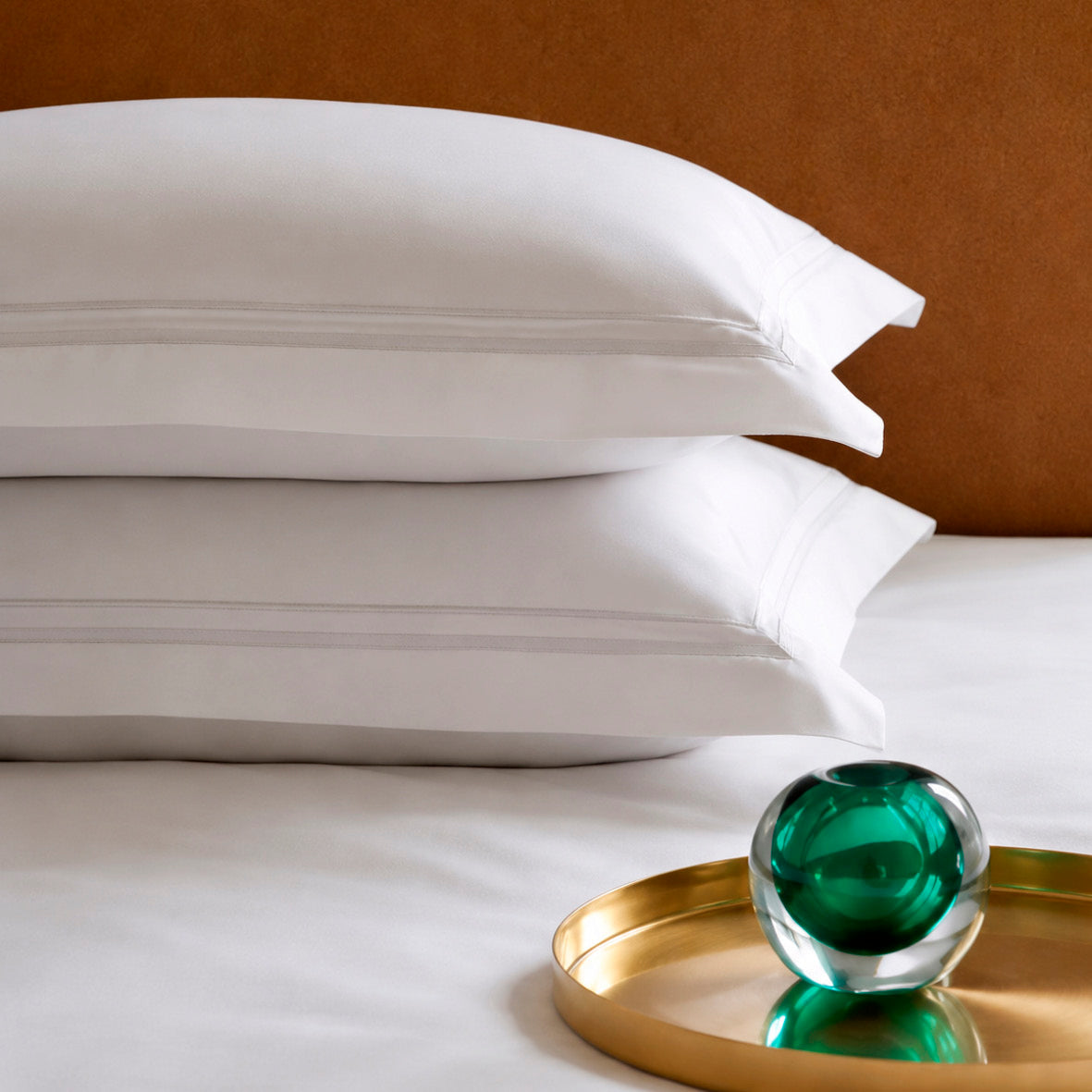 2 pillowcases - 100% cotton sateen TC200 - Nîmes - white