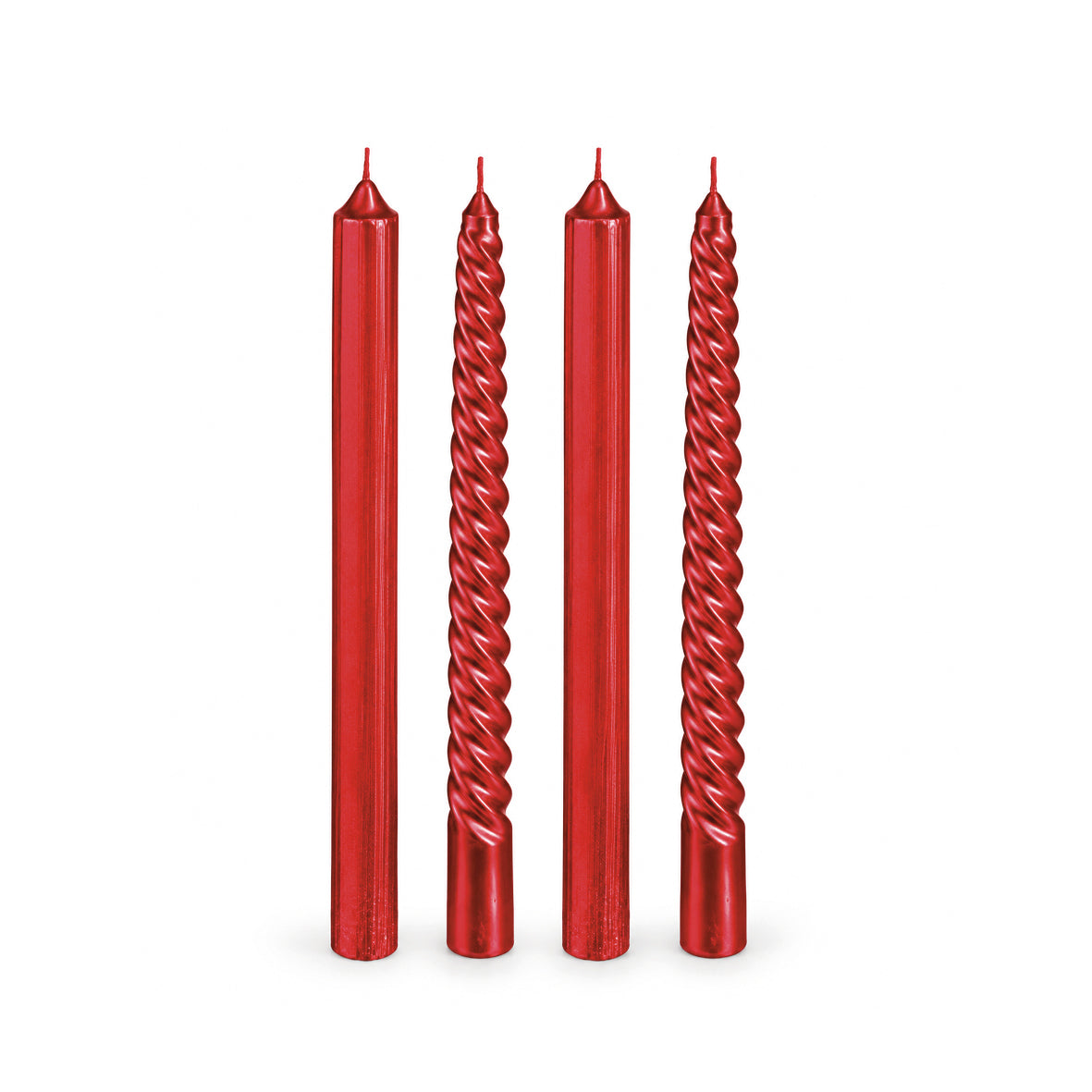 Set of 4 satin candles - Red Default Title