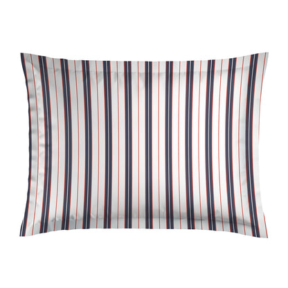 Pillowcase cotton satin - Rivage écarlate White / Blue