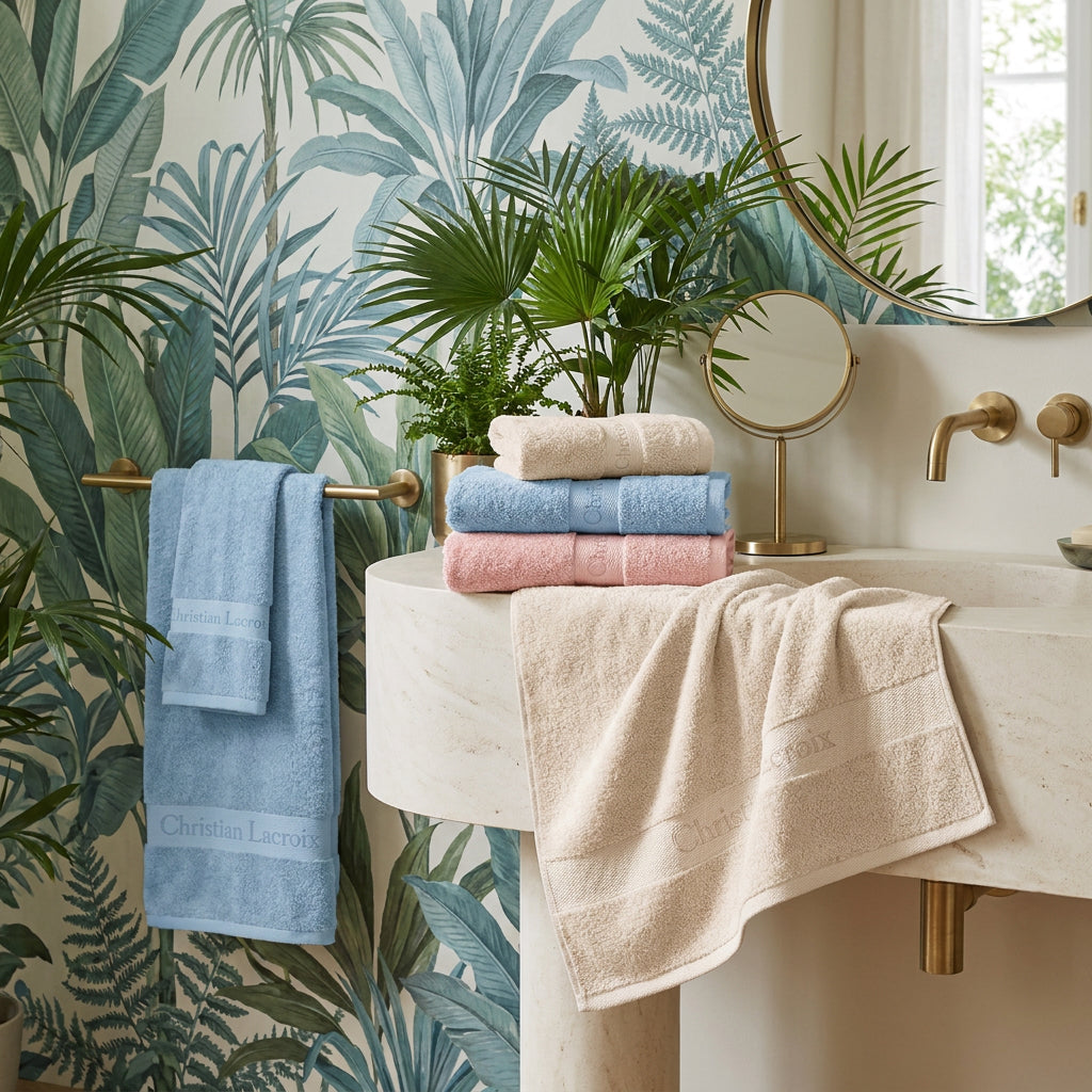 Complete bath linen set combed cotton - Azur