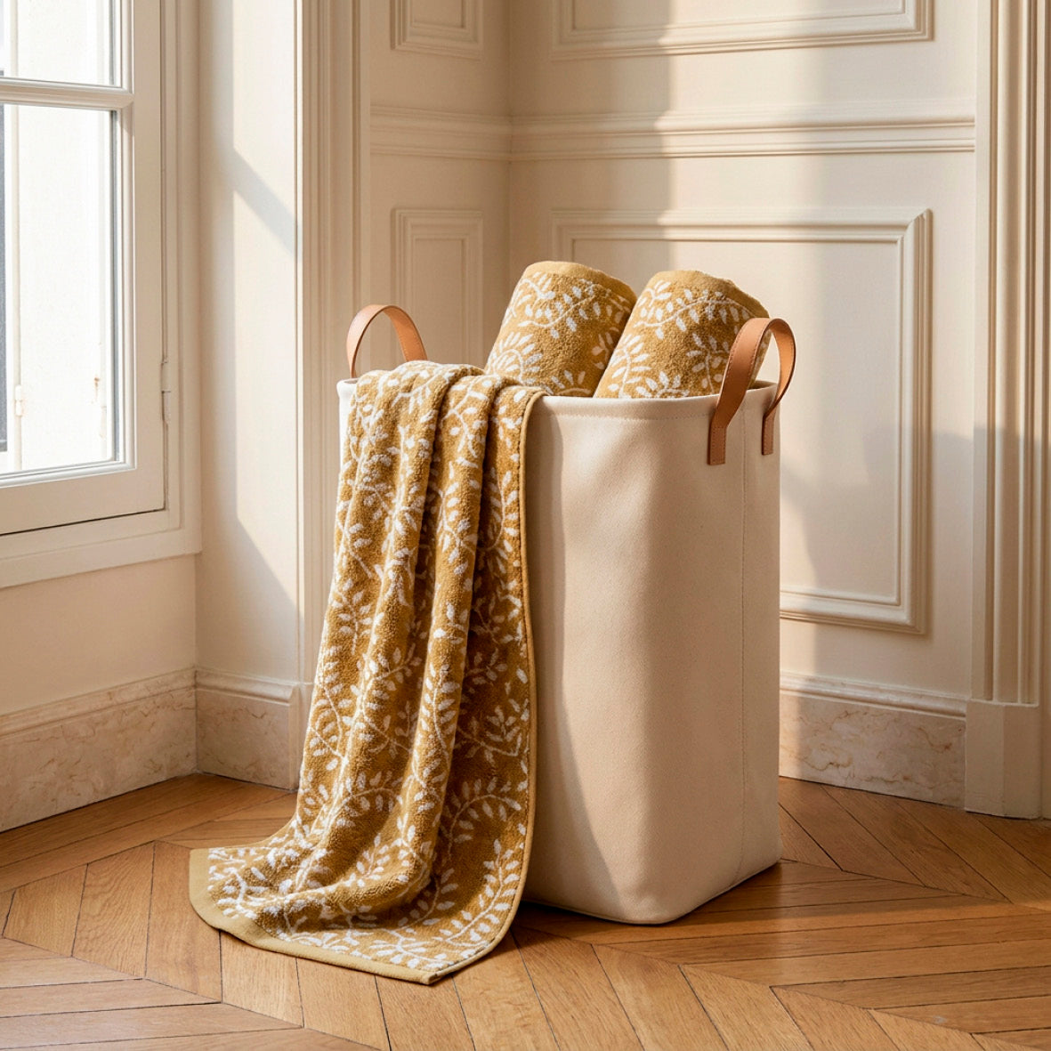 Hand towel combed cotton Jacquard YD - Souverain - 2 x (50 x 90 cm)
