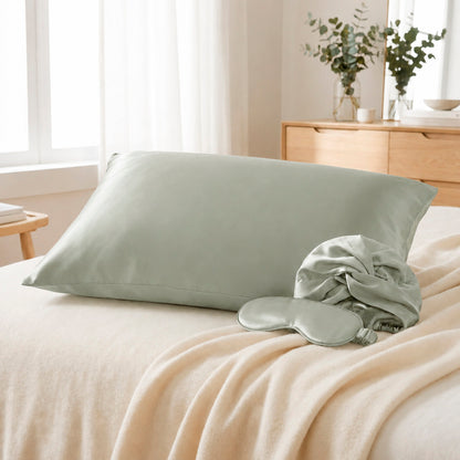 Eyemask silk - Ysia Sage green